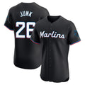 Boles M.Marlins #26 Janson Junk Player Black Vapor Home Limited Elite Stitched Jerseys