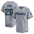 Boles M.Marlins #26 Janson Junk Player Gray Home Limited Stitched Jerseys
