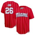 Boles M.Marlins #26 Janson Junk Player Red City Connect Home Game Stitched Jerseys
