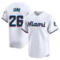 Boles M.Marlins #26 Janson Junk Player White Home Limited Stitched Jerseys