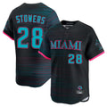 Boles M.Marlins #28 Kyle Stowers Player Black City Connect Home Limited Stitched Jerseys