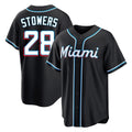 Boles M.Marlins #28 Kyle Stowers Player Black Fashion Out Home Game Stitched Jerseys