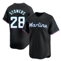 Boles M.Marlins #28 Kyle Stowers Player Black Home Limited Stitched Jerseys