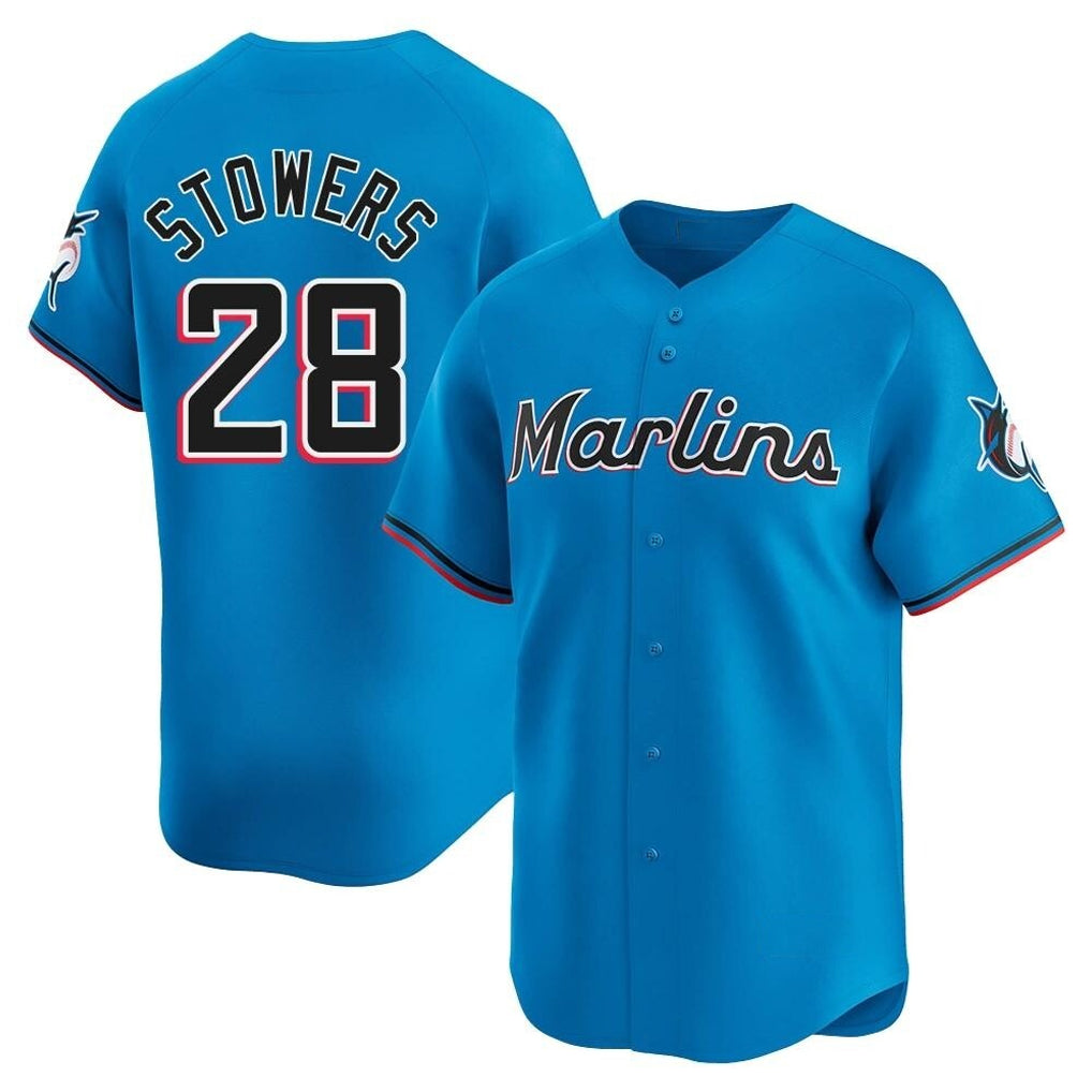 Boles M.Marlins #28 Kyle Stowers Player Blue Home Limited Stitched Jerseys