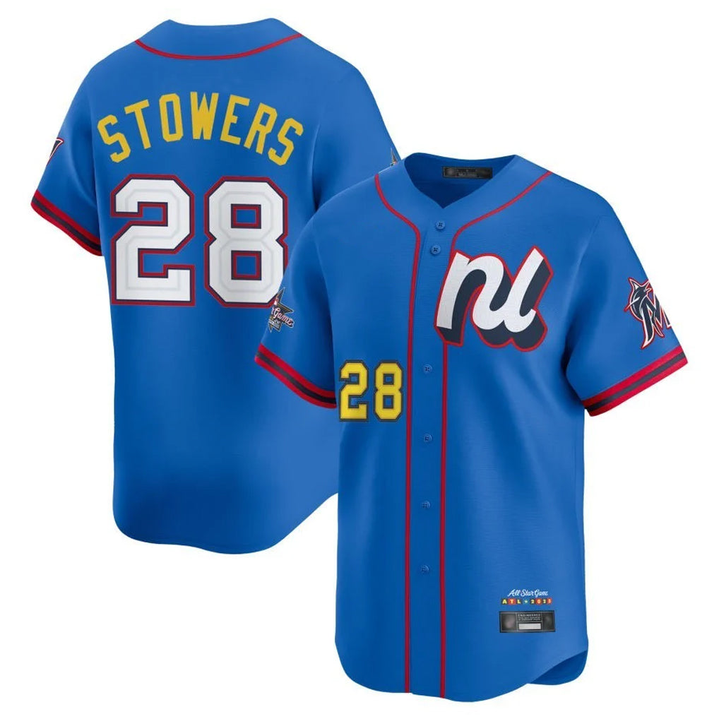Boles M.Marlins #28 Kyle Stowers Player Blue National League All-Star Game Limited Stitched Jerseys