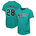 Boles M.Marlins #28 Kyle Stowers Player Teal Home Game Stitched Jerseys