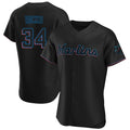 Boles M.Marlins #34 Liam Hicks Player Black Home Limited Elite Stitched Jerseys