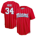 Boles M.Marlins #34 Liam Hicks Player Red City Connect Home Game Stitched Jerseys