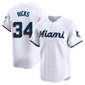 Boles M.Marlins #34 Liam Hicks Player White  Home Limited Stitched Jerseys