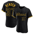 Boles M.Marlins #37 Anthony Bender Player Black Snake Skin City Home Limited Elite Stitched Jerseys