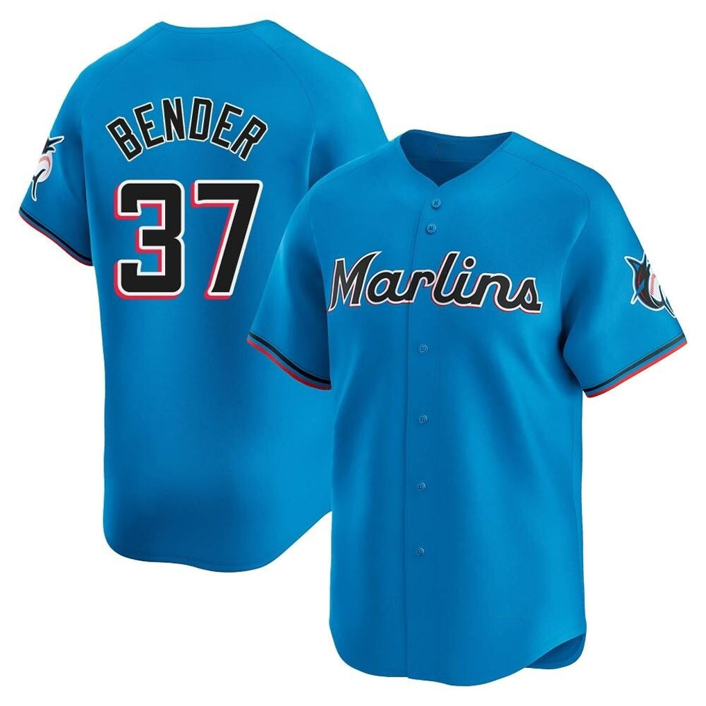 Boles M.Marlins #37 Anthony Bender Player Blue Home Limited Stitched Jerseys