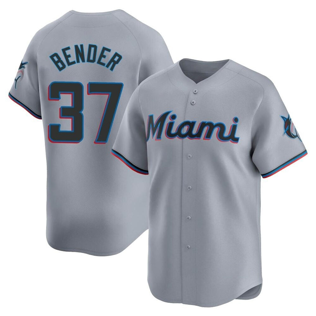 Boles M.Marlins #37 Anthony Bender Player Gray Home Limited Stitched Jerseys