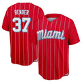 Boles M.Marlins #37 Anthony Bender Player Red City Connect Home Game Stitched Jerseys