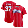 Boles M.Marlins #37 Anthony Bender Player Red City Connect Home Limited Elite Stitched Jerseys