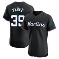 Boles M.Marlins #39 Eury Perez Player Black Vapor Home Limited Elite Stitched Jerseys