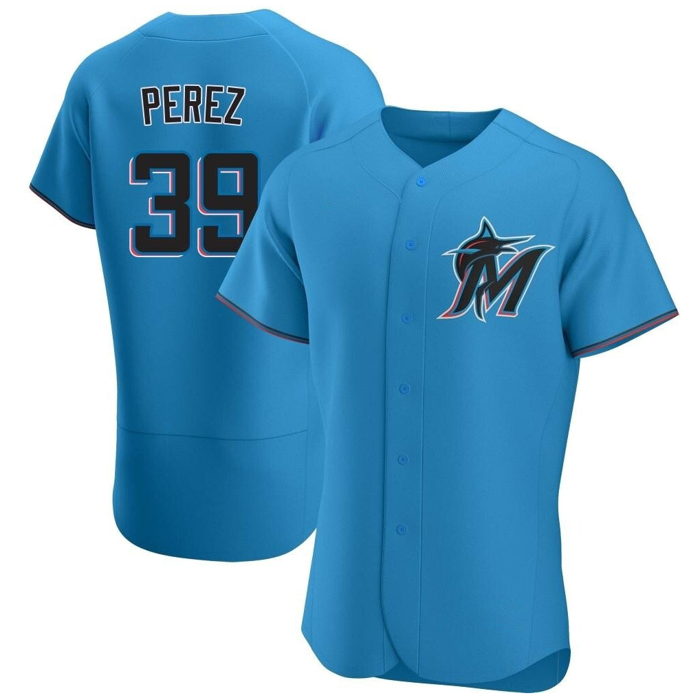 Boles M.Marlins #39 Eury Perez Player Blue Home Limited Elite Stitched Jerseys