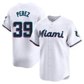 Boles M.Marlins #39 Eury Perez Player White  Home Limited Stitched Jerseys