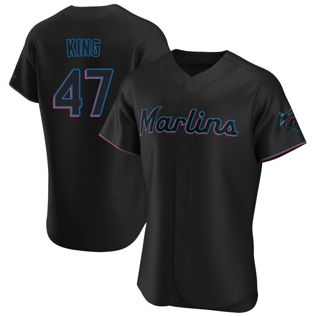 Boles M.Marlins #47 John King Player Black Home Limited Elite Stitched Jerseys