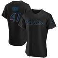 Boles M.Marlins #47 John King Player Black Home Limited Elite Stitched Jerseys