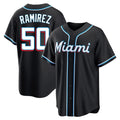 Boles M.Marlins #50 Agustin Ramirez Player Black Fashion Out Home Game Stitched Jerseys