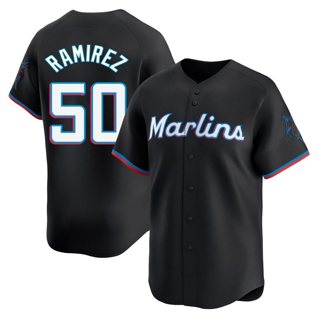 Boles M.Marlins #50 Agustin Ramirez Player Black  Home Limited Stitched Jerseys