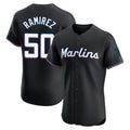 Boles M.Marlins #50 Agustin Ramirez Player Black Vapor Home Limited Elite Stitched Jerseys