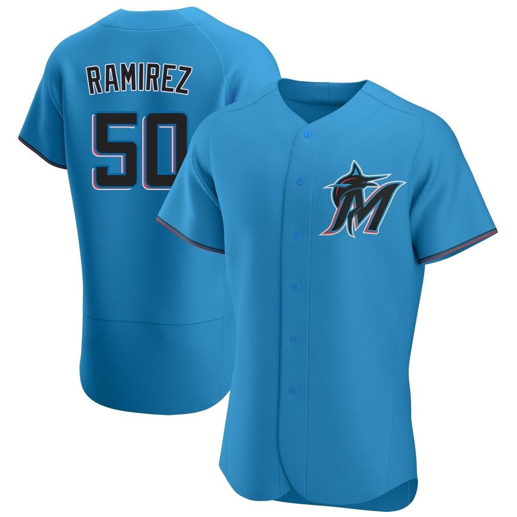 Boles M.Marlins #50 Agustin Ramirez Player Blue Home Limited Elite Stitched Jerseys