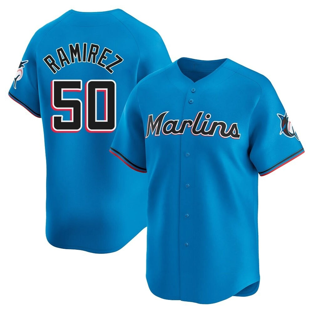 Boles M.Marlins #50 Agustin Ramirez Player Blue Home Limited Stitched Jerseys