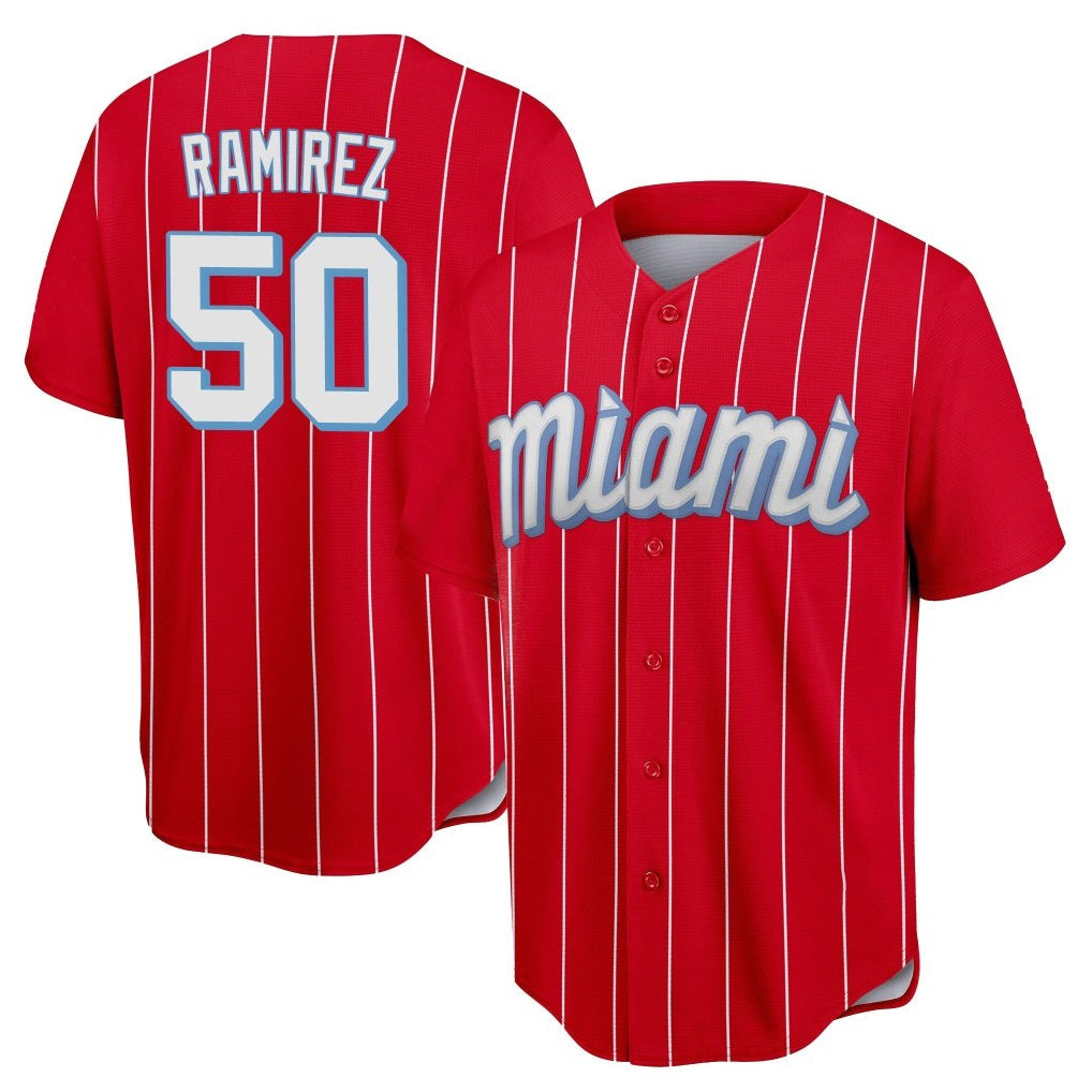 Boles M.Marlins #50 Agustin Ramirez Player Red City Connect Home Game Stitched Jerseys