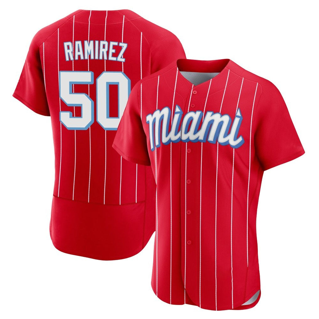 Boles M.Marlins #50 Agustin Ramirez Player Red City Connect Home Limited Elite Stitched Jerseys
