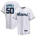 Boles M.Marlins #50 Agustin Ramirez Player White  Home Game Stitched Jerseys
