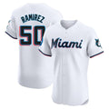 Boles M.Marlins #50 Agustin Ramirez Player White  Home Limited Elite Stitched Jerseys