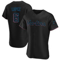 Boles M.Marlins #6 Otto Lopez Player Black Home Limited Elite Stitched Jerseys