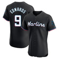 Boles M.Marlins #9 Xavier Edwards Player Black Vapor Home Limited Elite Stitched Jerseys