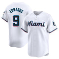 Boles M.Marlins #9 Xavier Edwards Player White  Home Limited Stitched Jerseys