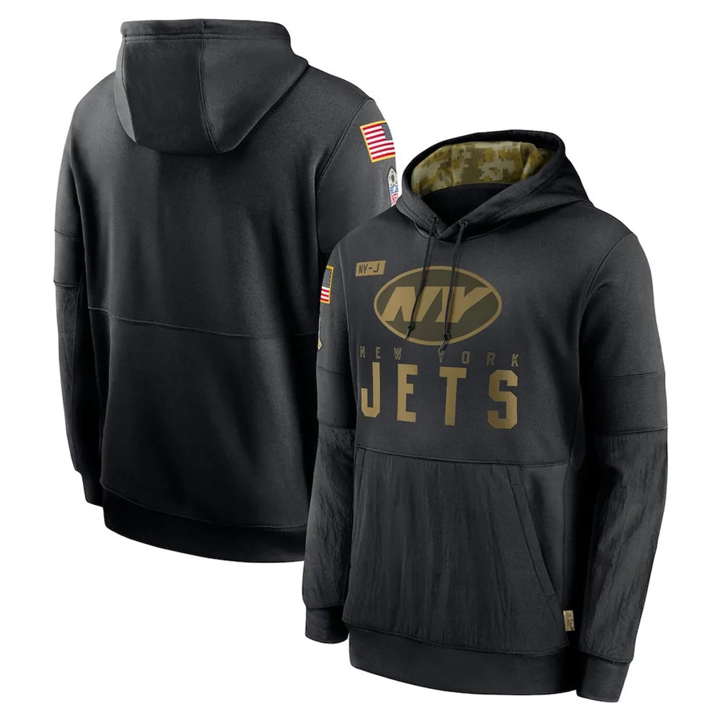Boles NY.Jets Black Salute to Service Hoodies Limited Game Blank Player Stitched Jerseys