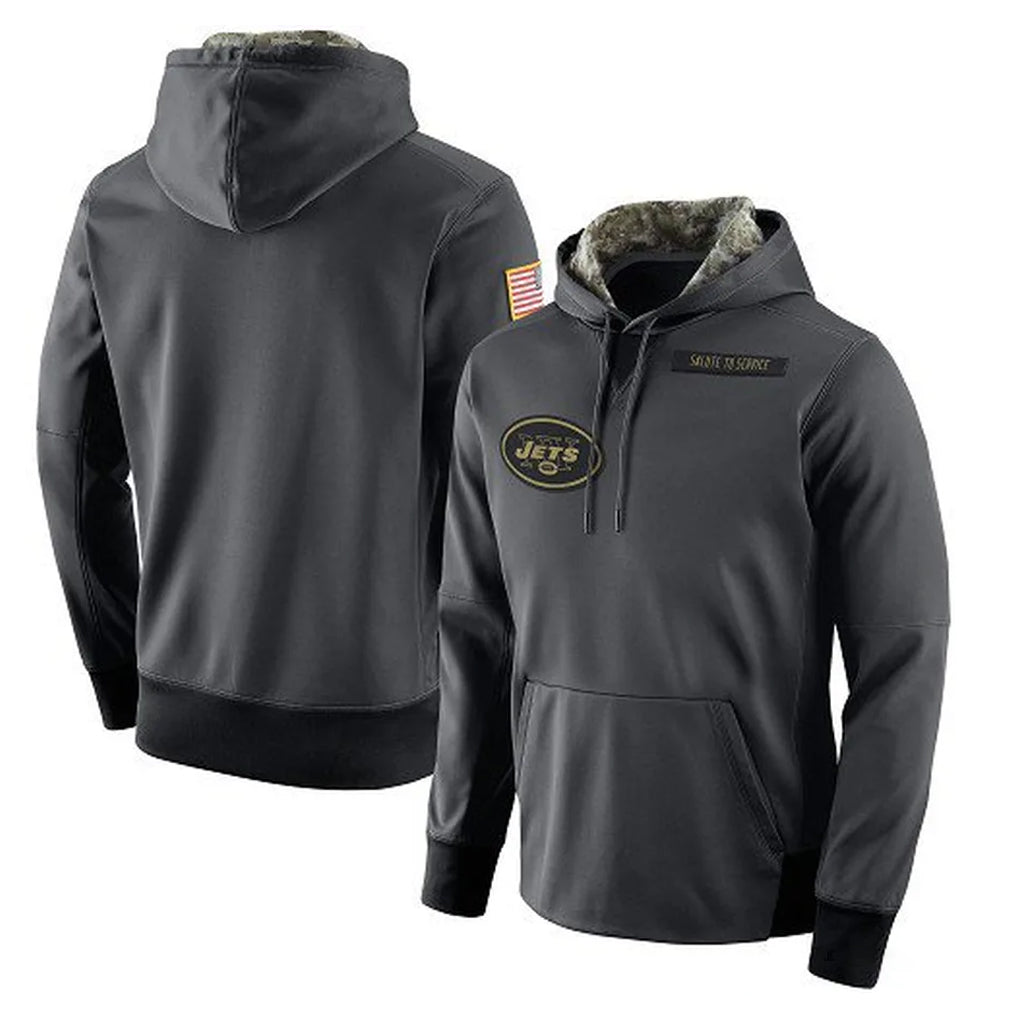 Boles NY.Jets Gray Pullover Hoodies Limited Game Blank Player Stitched Jerseys