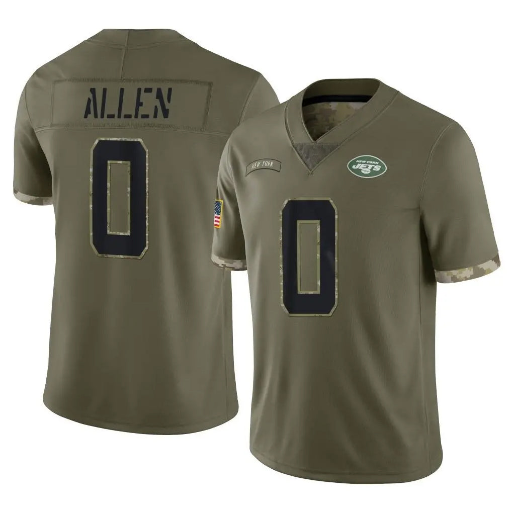 Boles NY.Jets #0 Braelon Allen Player Olive Salute To Service Limited Stitched Jerseys