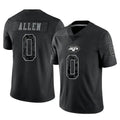 Boles NY.Jets #0 Braelon Allen Player Stealth Black Limited Reflective Home Game Stitched Jerseys