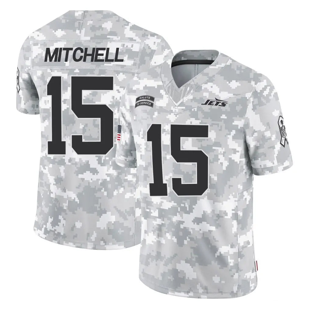 Boles NY.Jets #15 Adonai Mitchell Player Arctic Camo Salute to Service Limited Game Stitched Jerseys