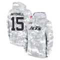Boles NY.Jets #15 Adonai Mitchell Player Arctic Camo Salute to Service Pullover Hoodies Limited Game Stitched Jerseys