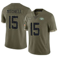 Boles NY.Jets #15 Adonai Mitchell Player Olive Salute To Service Limited Stitched Jerseys