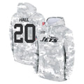 Boles NY.Jets #20 Breece Hall Player Arctic Camo Salute to Service Pullover Hoodies Limited Game Stitched Jerseys