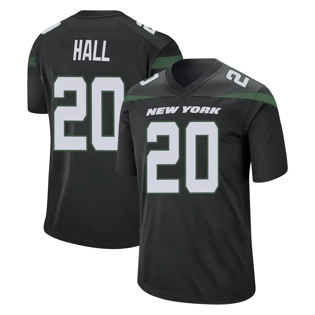 Boles NY.Jets #20 Breece Hall Player Stealth Black Home Game Stitched Jerseys