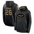 Boles NY.Jets #26 Nahshon Wright Player Black Salute to Service Hoodies Limited Game Stitched Jerseys
