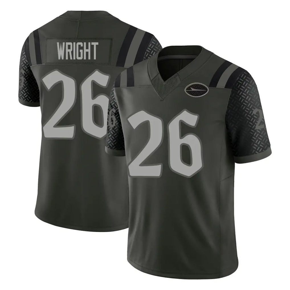 Boles NY.Jets #26 Nahshon Wright Player Green Limited 2025 Rivalries Collection Home Game Stitched Jerseys