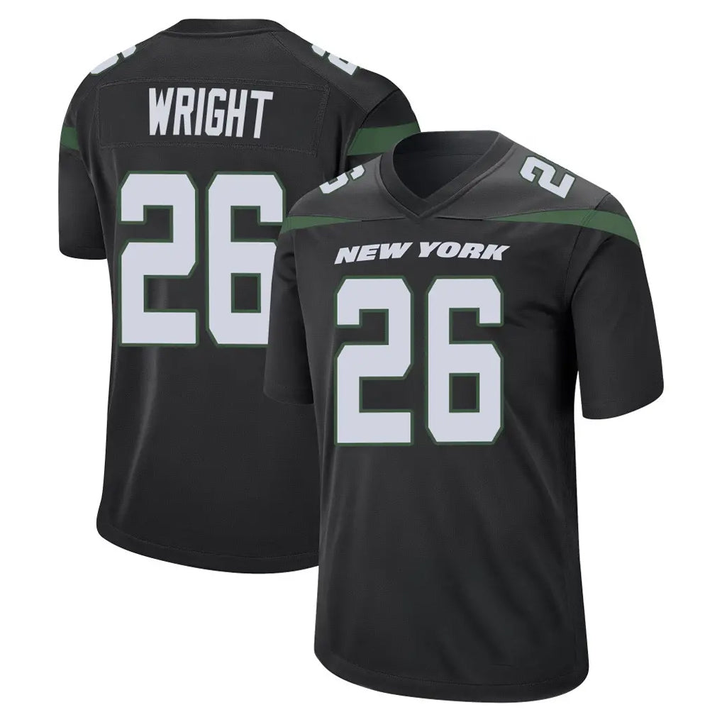 Boles NY.Jets #26 Nahshon Wright Player Stealth Black Home Game Stitched Jerseys