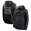 Boles NY.Jets #29 Minkah Fitzpatrick Player Black Salute to Service Hoodies Limited Game Stitched Jerseys