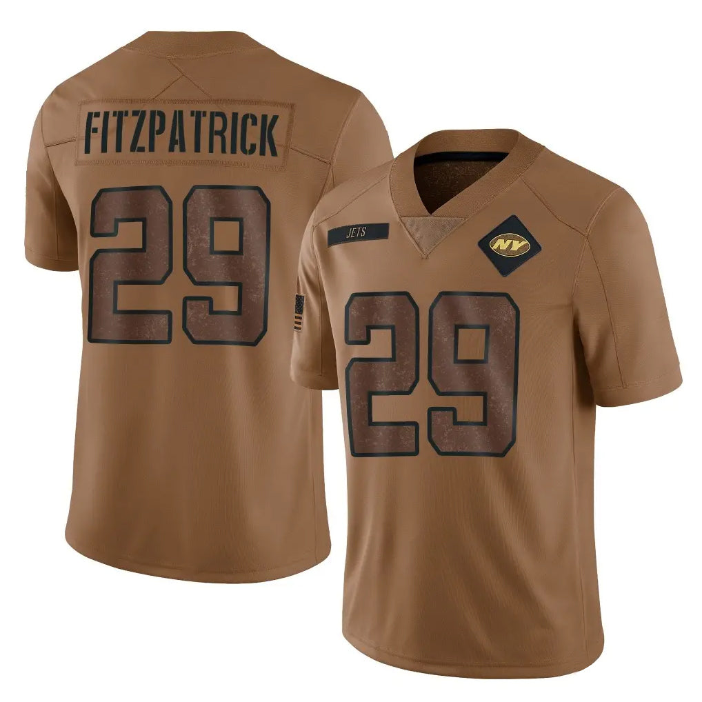 Boles NY.Jets #29 Minkah Fitzpatrick Player Brown Salute To Service Limited Stitched Jerseys