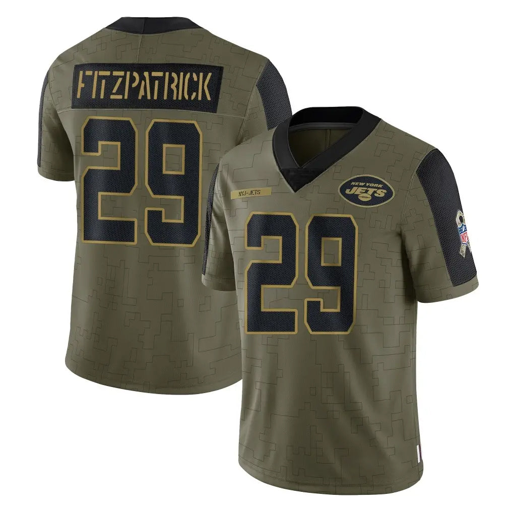 Boles NY.Jets #29 Minkah Fitzpatrick Player Olive Salute To Service Limited Game Stitched Jerseys